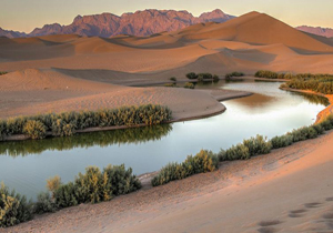 تصاویری هوایی از تالاب زیبای یزد