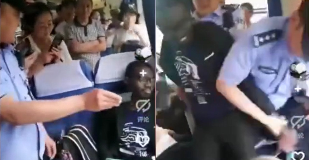 اقدام عجیب توریست خارجی در قطار مسافربری چین! +فیلم