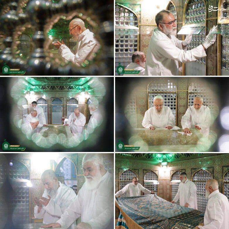 غبارروبی مضجع شریف رضوی