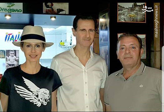 رستوران‌گردی بشار اسد و همسرش در دمشق