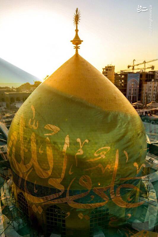 تصویری زیبا از گنبد حرم حضرت علی(ع)