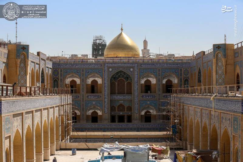 مراحل پایانی پروژه احداث صحن حضرت زهرا(س)