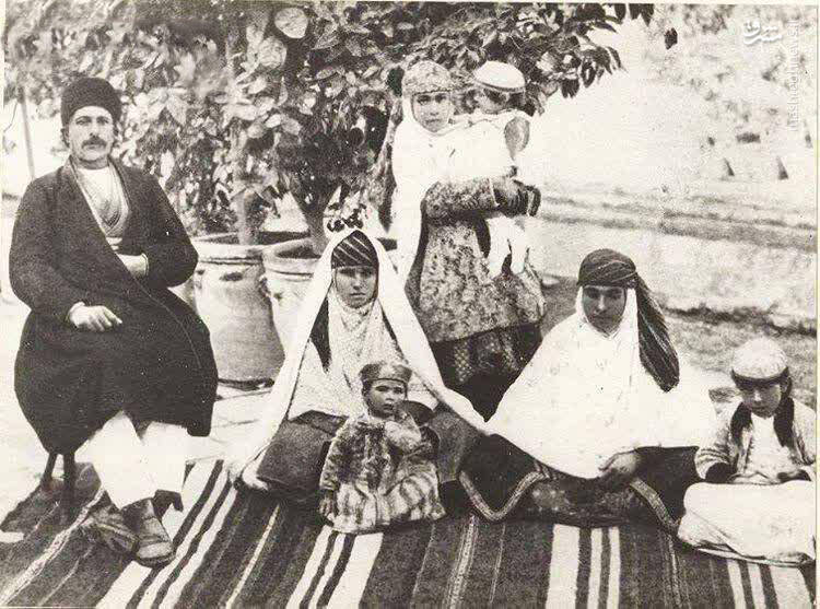 عکس/ خانواده ایرانی در زمان قاجار