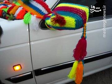 ماشین عروسی با تزئین خاص در سیستان +عکس