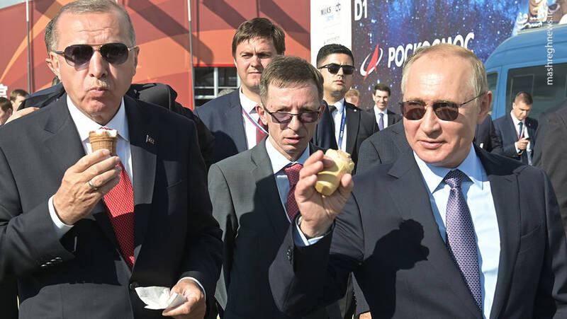 بستنی خوردن پوتین و اردوغان