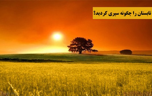 تابستان خود را چگونه گذراندید؟