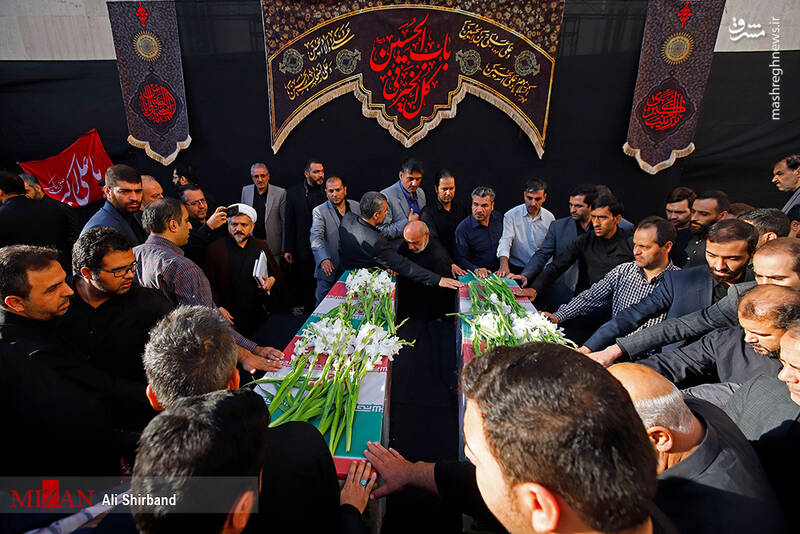 مراسم تشییع پیکر دو شهید گمنام