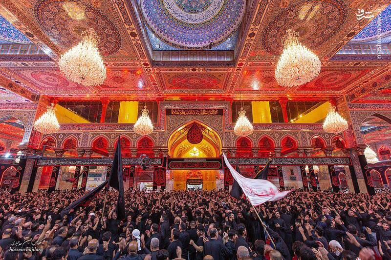 تصویر زیبا از دسته های عزاداری در حرم امام حسین(ع)