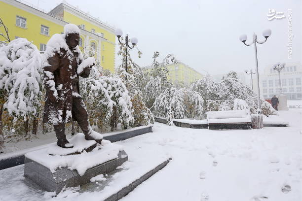 بارش برف در روسیه