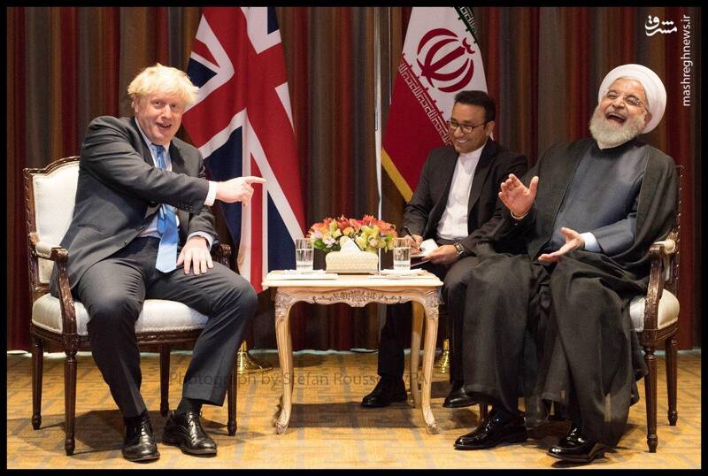 خنده‌های روحانی با نخست وزیر انگلیس