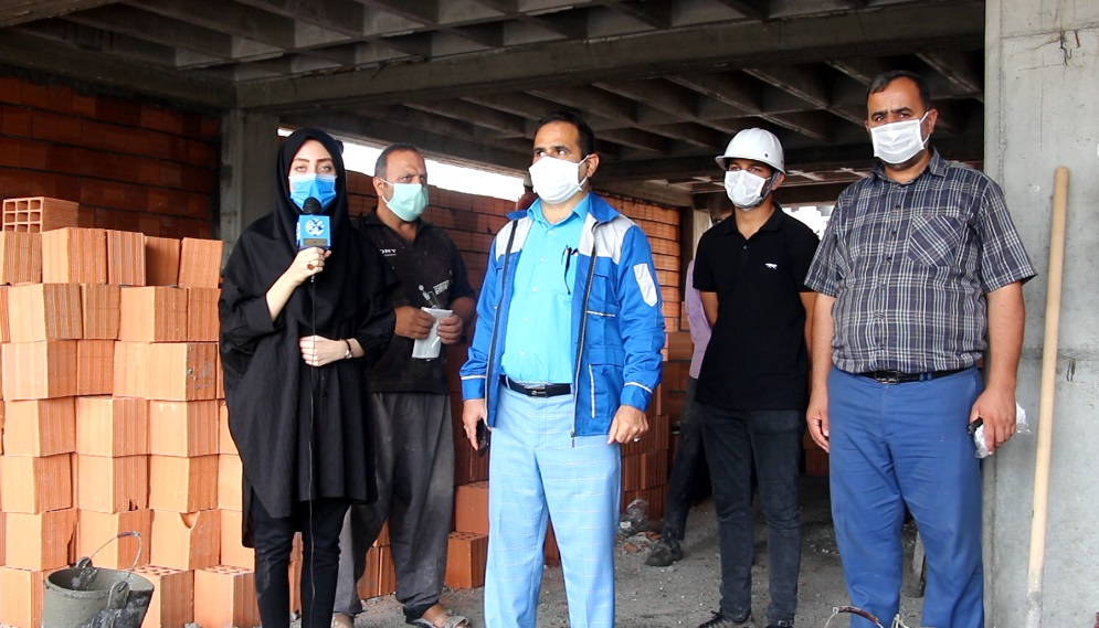 توزیع ۴ هزار ماسک بین کارگران ساختمانی آمل