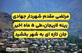 مرتضی مقدم شهردار جهادی رینه لاریجان در ۵ ماه اخیر جان تازه ای به شهر بخشید