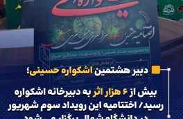 بیش از ۶ هزار اثر به دبیرخانه اشکواره رسید/ اختتامیه این رویداد سوم شهریور در دانشگاه شمال برگزار می شود 