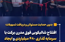 افتتاح شالیکوبی فوق مدرن برکت با سرمایه گذاری ۴۸۰ میلیاردی و ایجاد اشتغال برای ۲۱ نفر