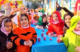 جشن مهرگان و گرامیداشت روز مازندران در مدرسه ابتدایی دخترانه آفرینش آمل باشکوه برگزار شد 