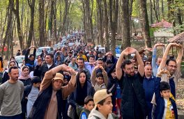 پیاده روی خانوادگی مدرسه هاتف آمل در پارک جنگلی هزار پله باشکوه برگزار شد