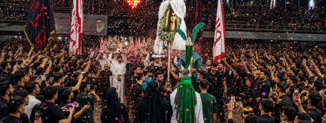 عروسی حضرت قاسم(ع) با گل‌باران و اشک هزاران دلداده اهل‌بیت(ع)