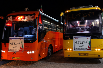 کاروان عاشقان ولایت با ۲ دستگاه اتوبوس از بلده راهی تهران شد